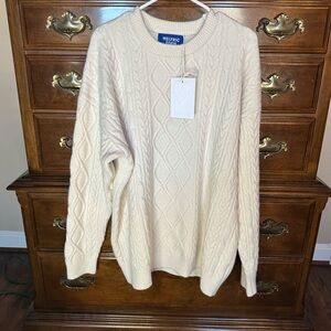 Aelfric Eden Cream Cable Knit Sweater